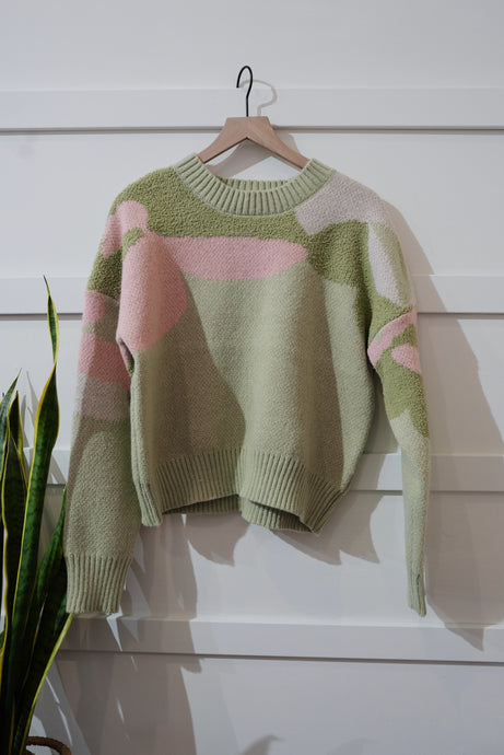 Sage Wave Pullover Sweater