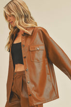 Load image into Gallery viewer, Brown Pleather Jacket